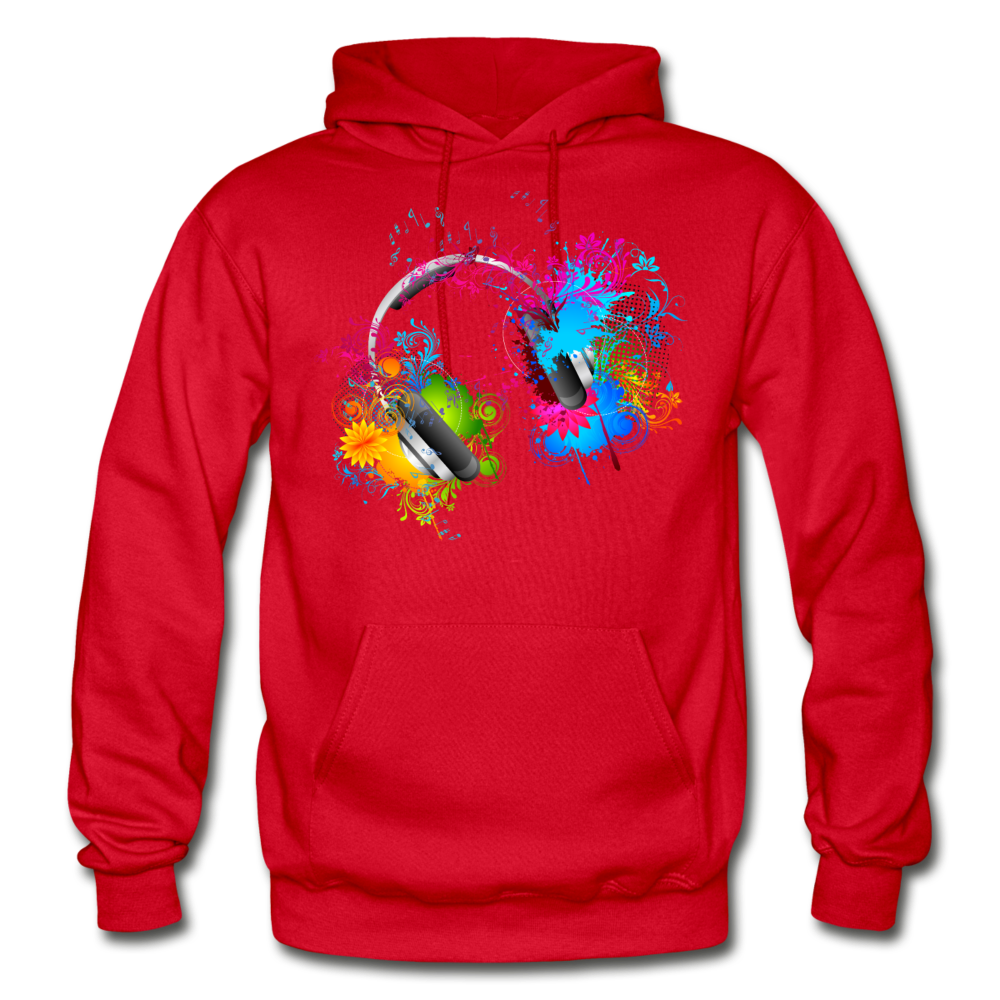 Colorful Floral Abstract Headphones - red