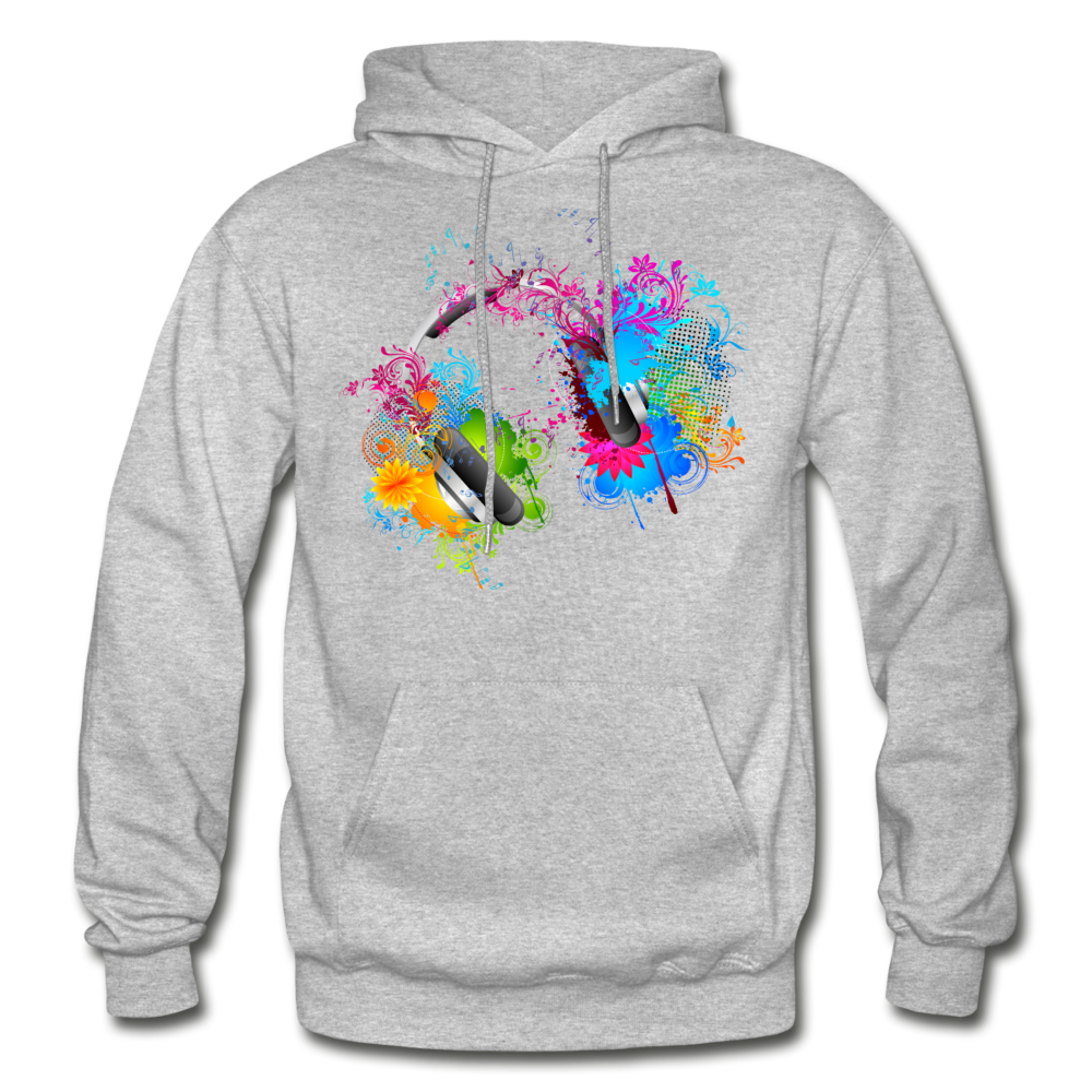 Colorful Floral Abstract Headphones - heather gray