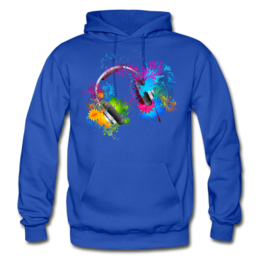 Colorful Floral Abstract Headphones - royal blue