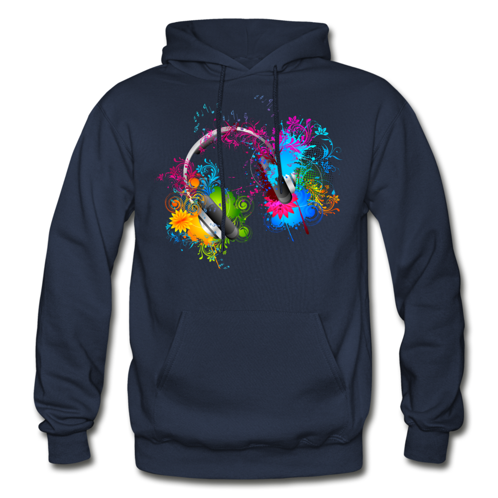 Colorful Floral Abstract Headphones - navy