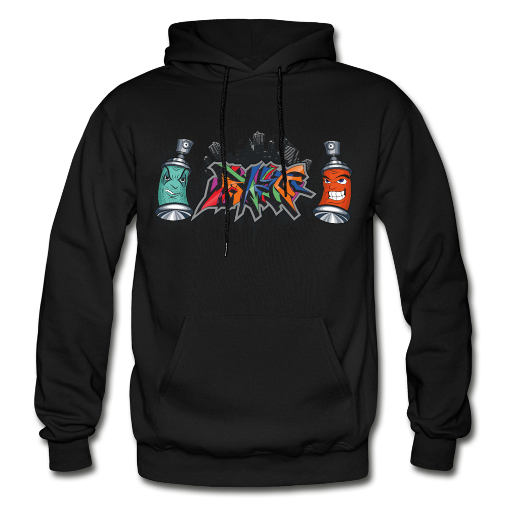 Graffiti Spray Paint Cans Hoodie - black