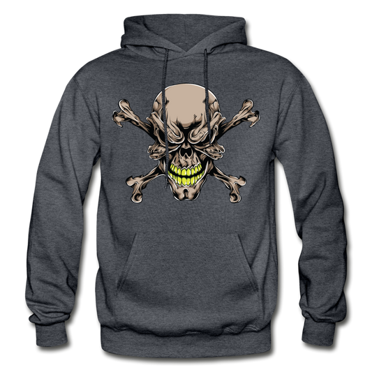 Skull & Cross Bones Hoodie - charcoal gray