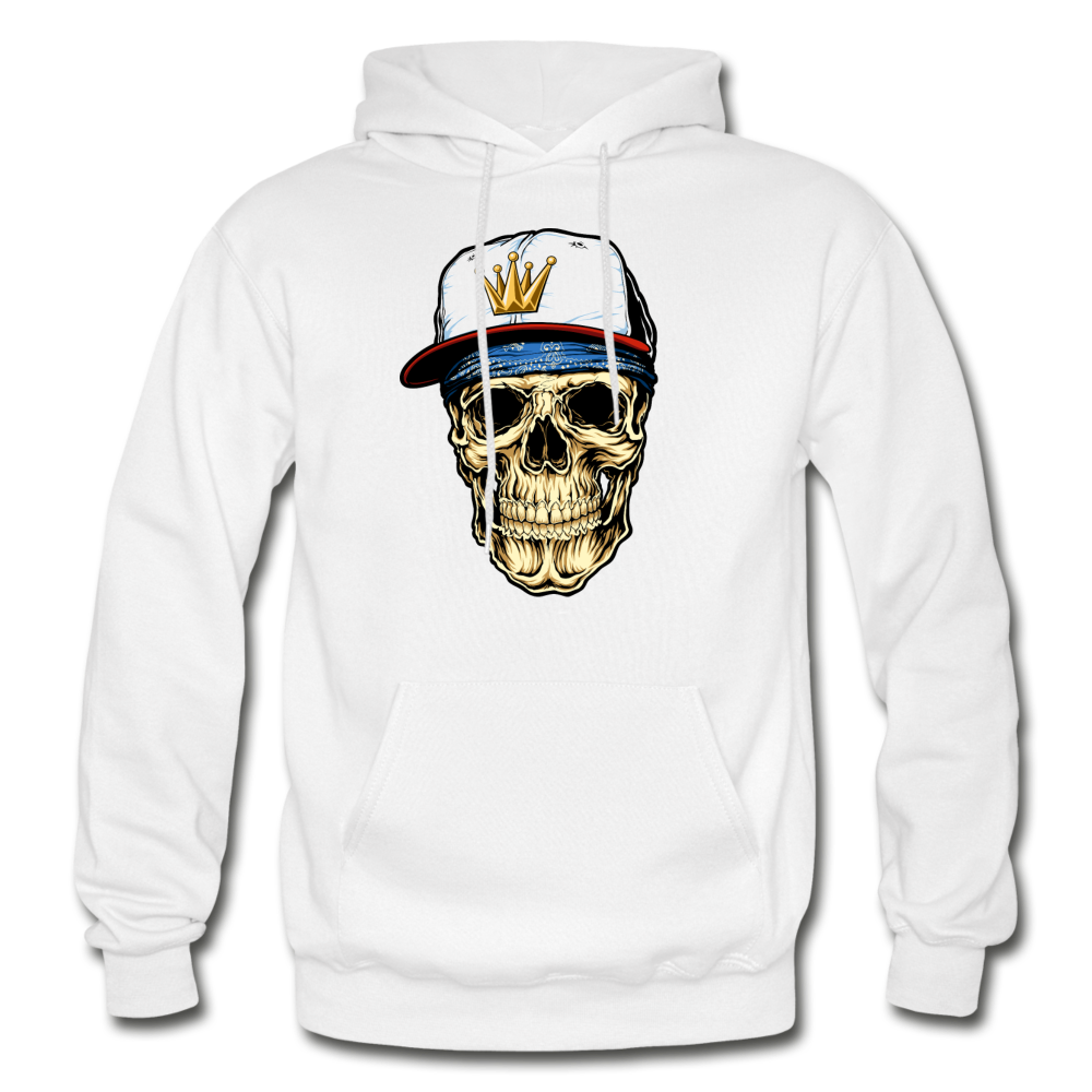 Hip Hop Skull Hoodie - white