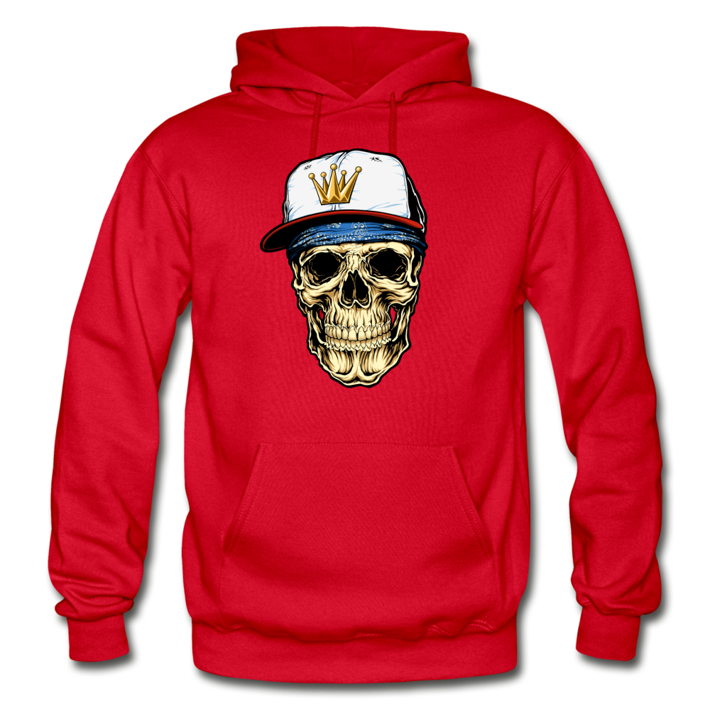 Hip Hop Skull Hoodie - red