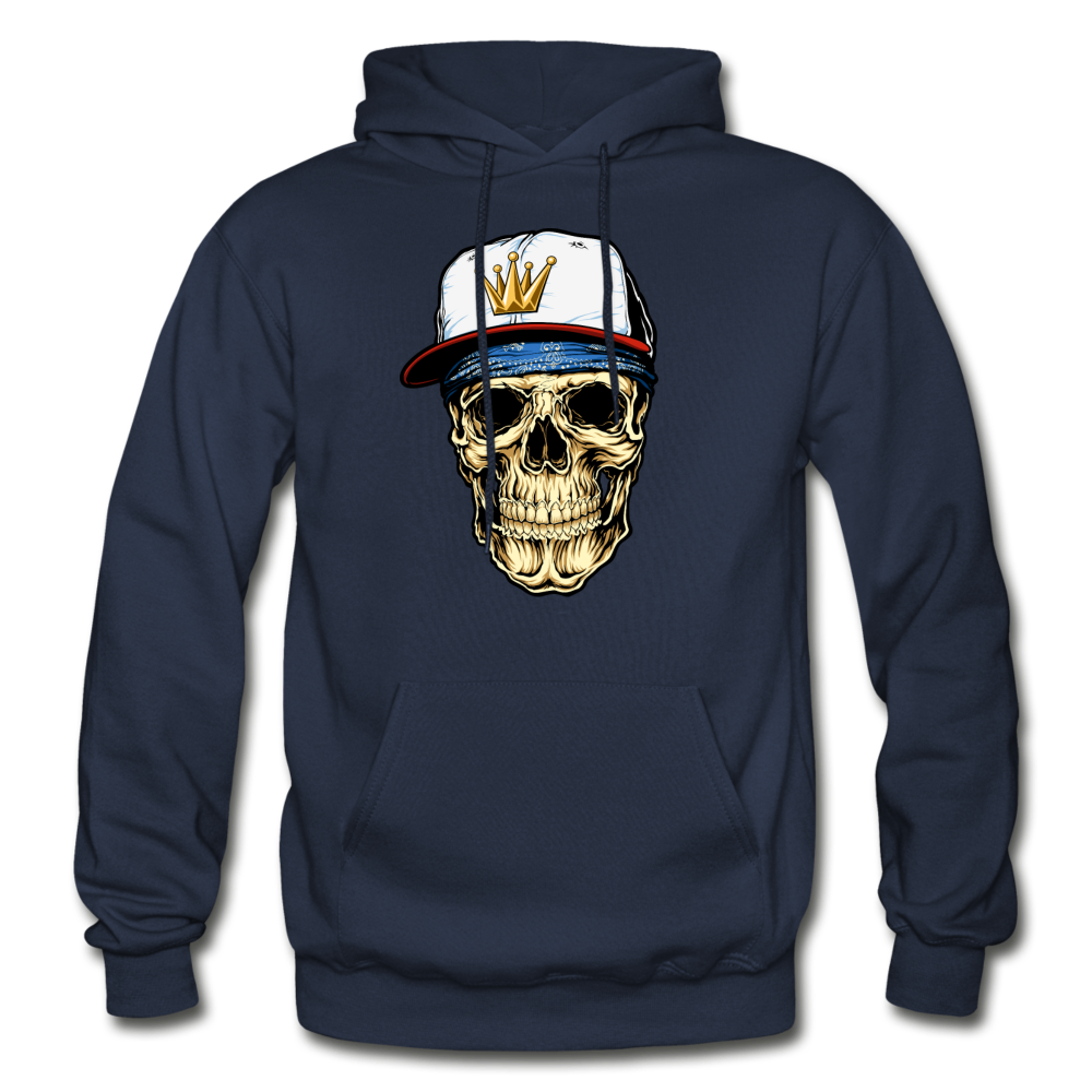Hip Hop Skull Hoodie - navy