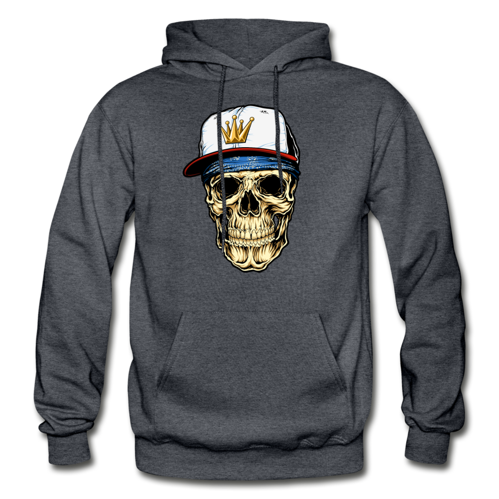 Hip Hop Skull Hoodie - charcoal gray