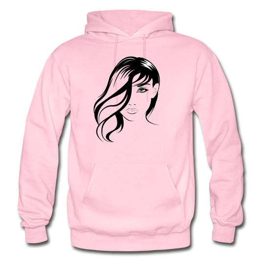 Girl Face Hoodie - light pink