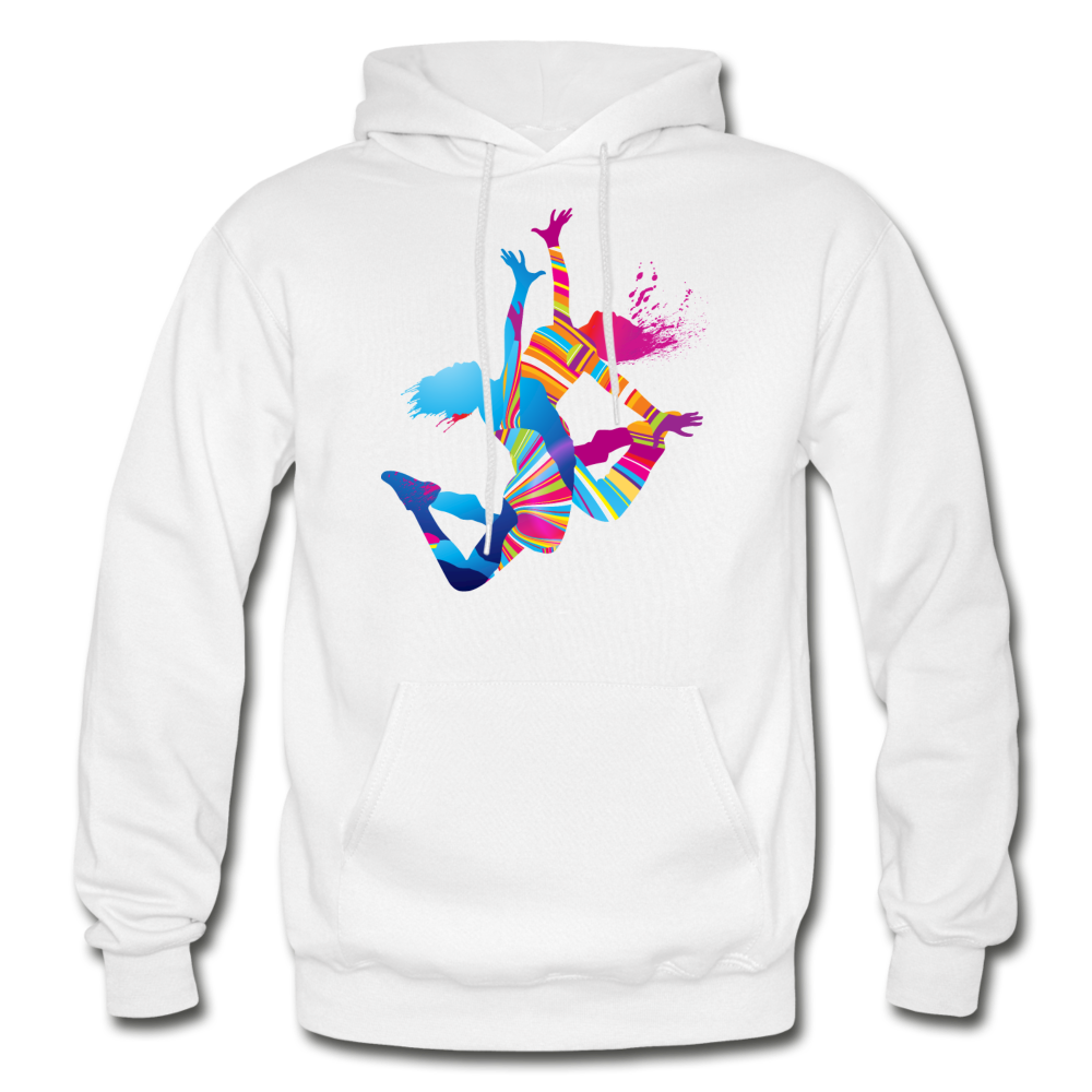 Colorful Abstract Dancer Hoodie - white