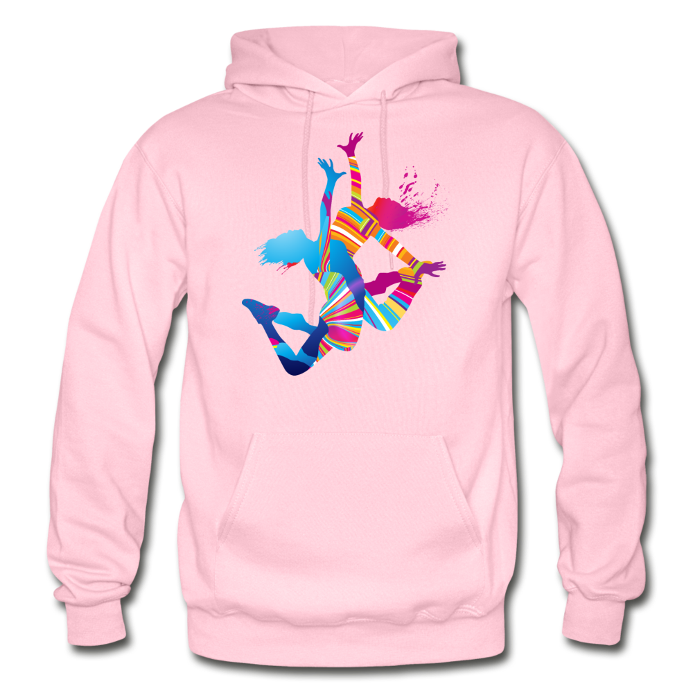 Colorful Abstract Dancer Hoodie - light pink