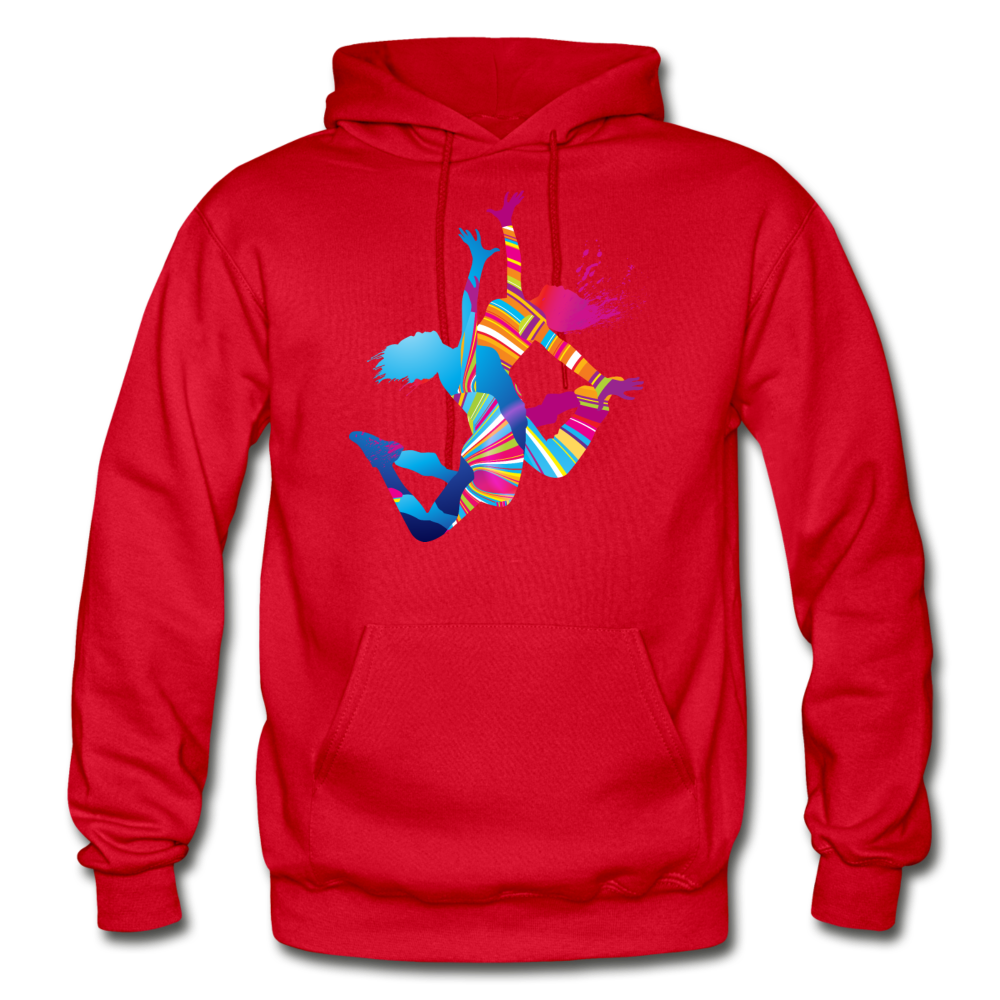 Colorful Abstract Dancer Hoodie - red