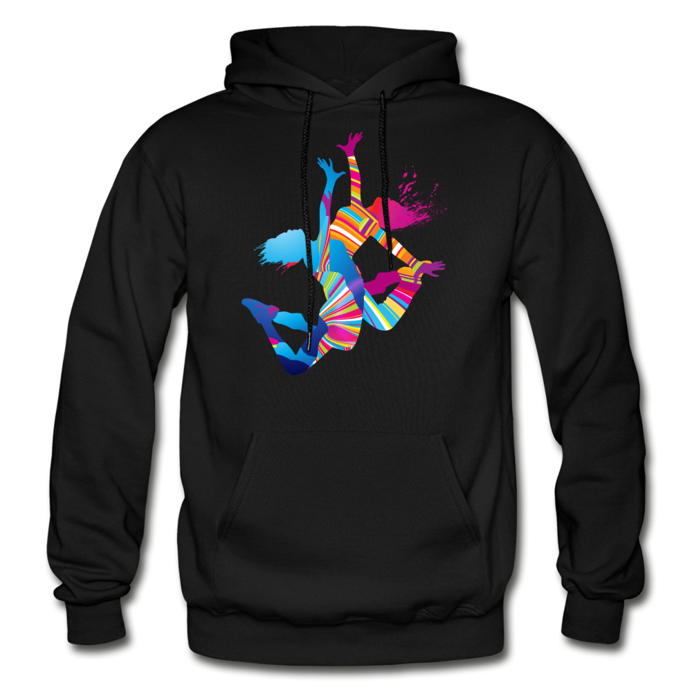Colorful Abstract Dancer Hoodie - black