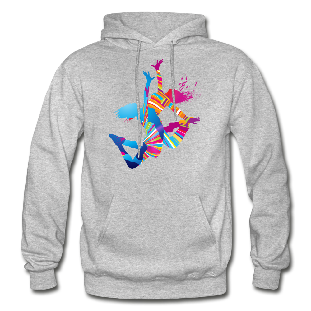 Colorful Abstract Dancer Hoodie - heather gray