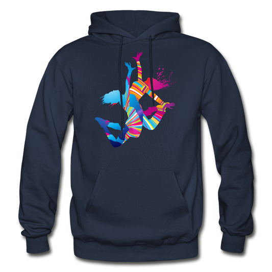 Colorful Abstract Dancer Hoodie - navy