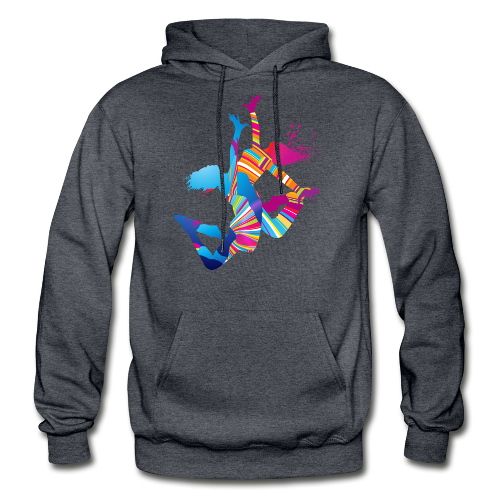 Colorful Abstract Dancer Hoodie - charcoal gray