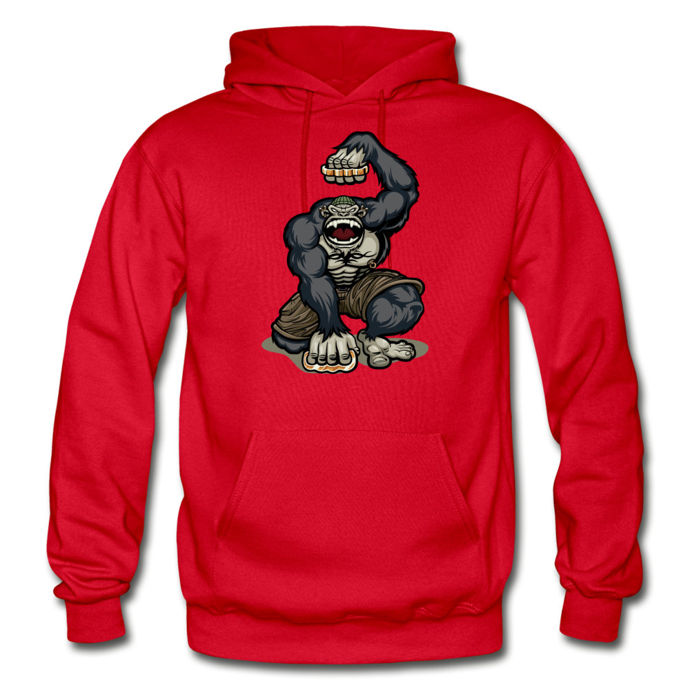 Gorilla Brass Knuckles Hoodie - red