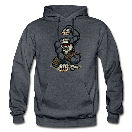 Gorilla Brass Knuckles Hoodie - charcoal gray