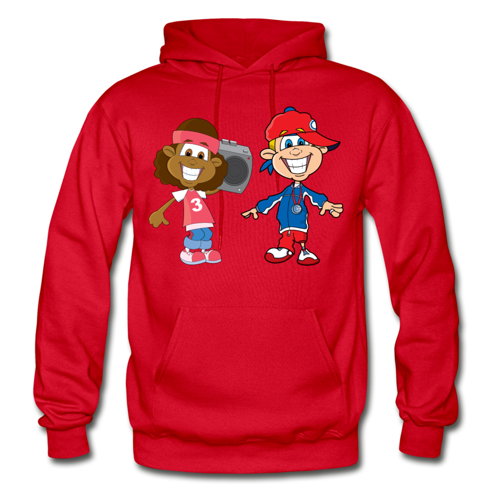 Hip Hop Cartoon Kids Hoodie - red