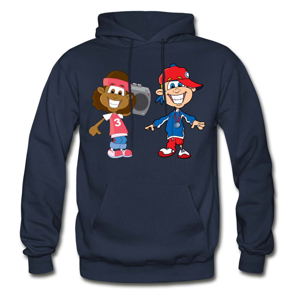 Hip Hop Cartoon Kids Hoodie - navy