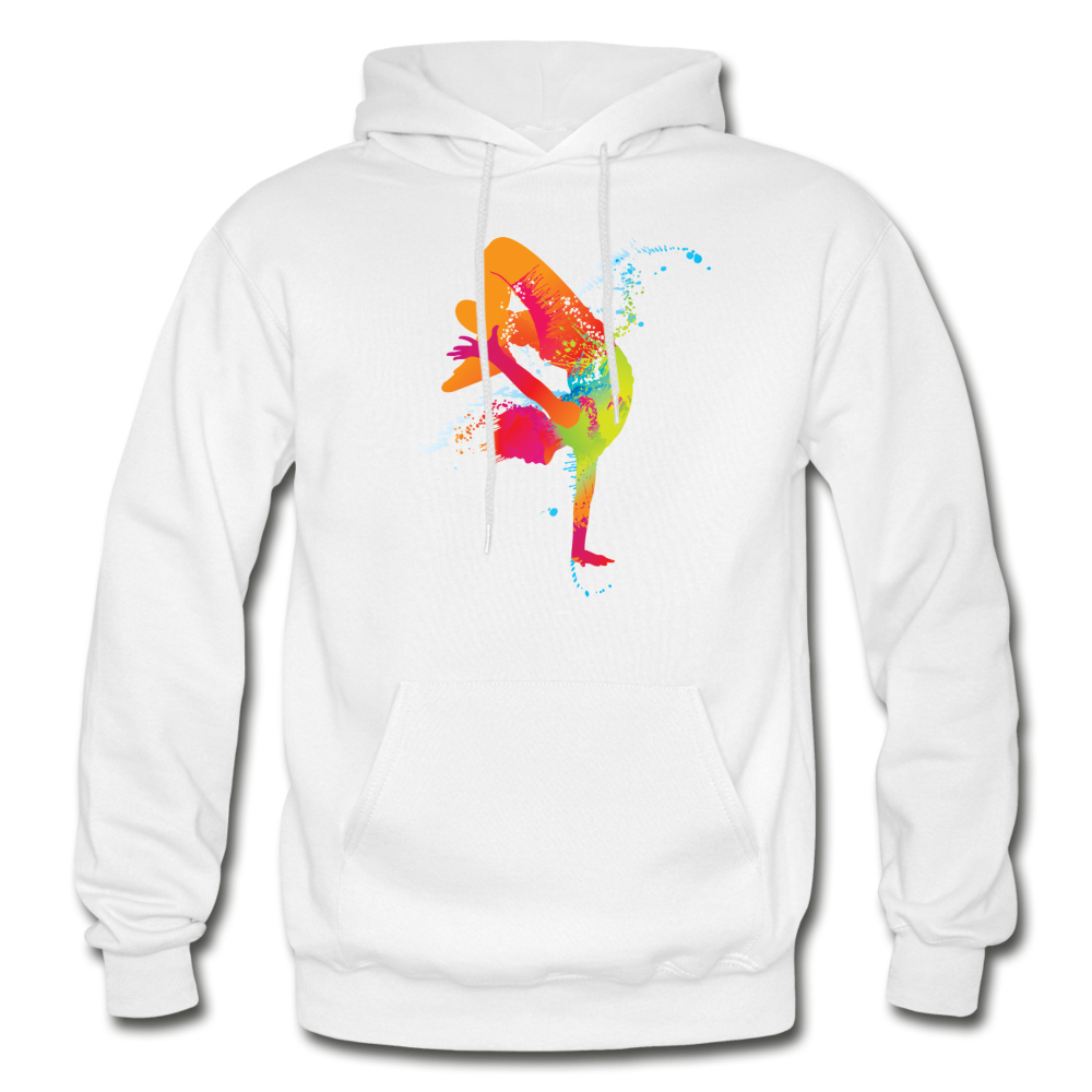 Colorful Abstract B-Boy Dancer - white