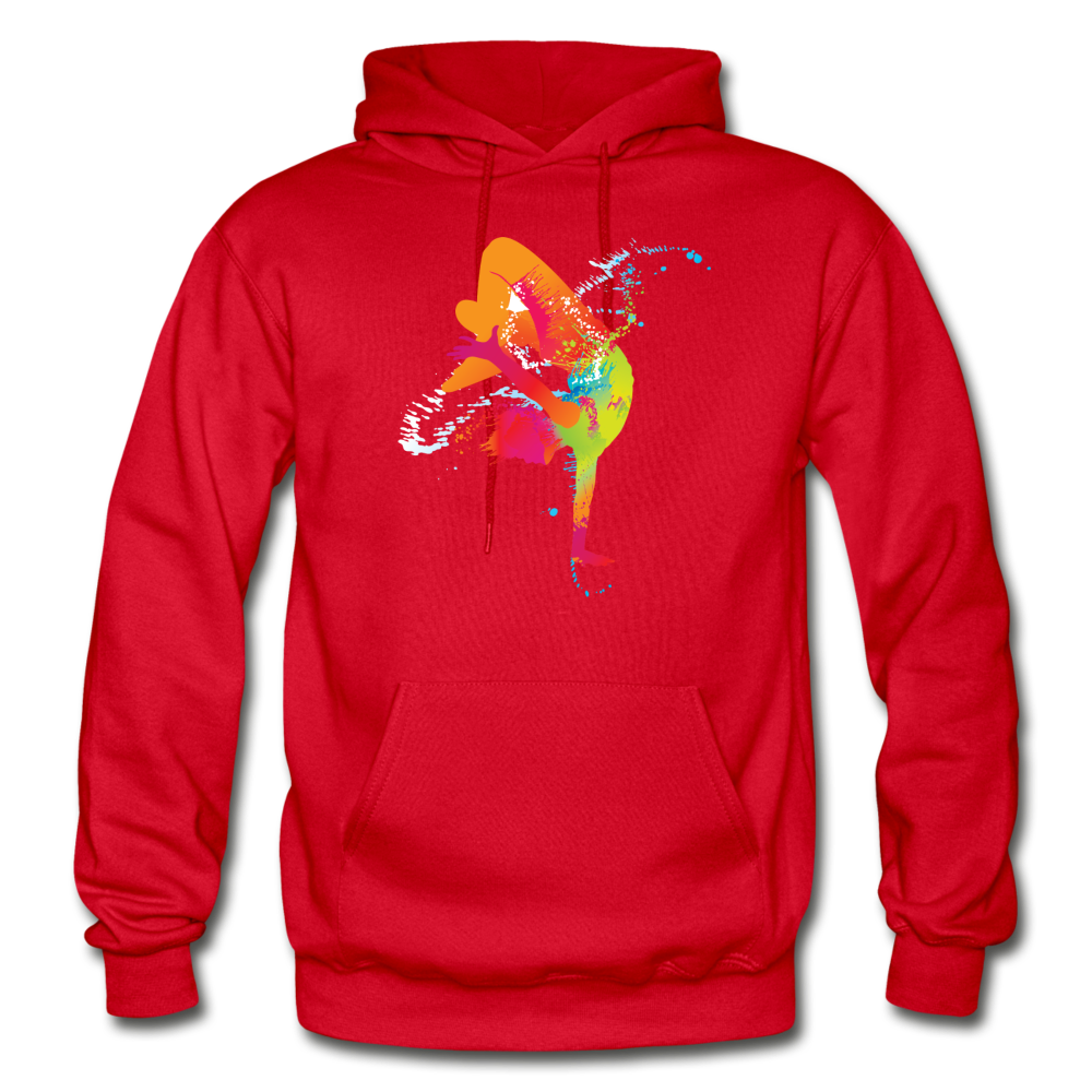 Colorful Abstract B-Boy Dancer - red