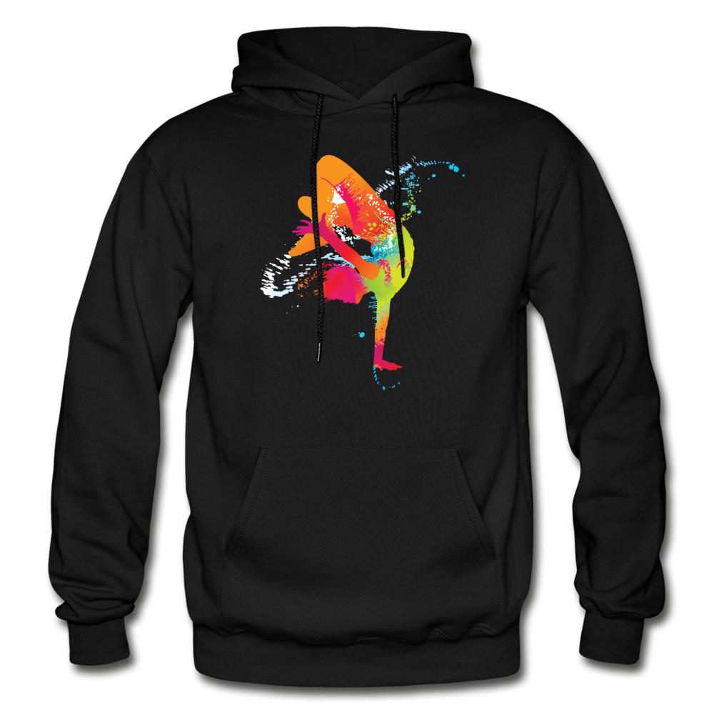 Colorful Abstract B-Boy Dancer - black
