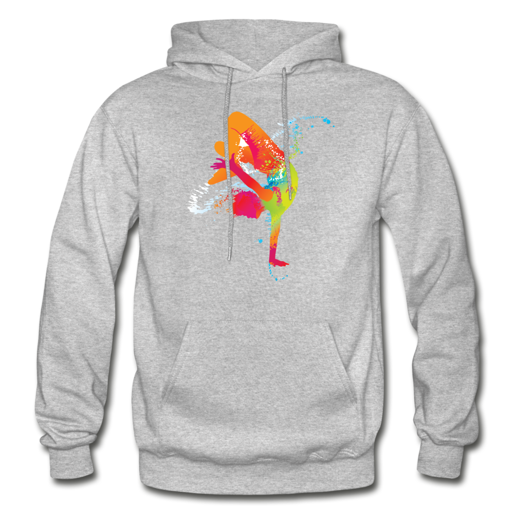 Colorful Abstract B-Boy Dancer - heather gray