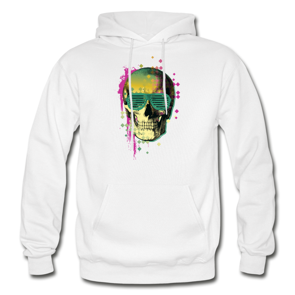 Abstract Skull Hoodie - white
