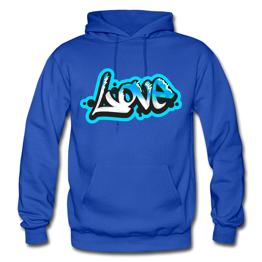 Love Graffiti Hoodie - royal blue