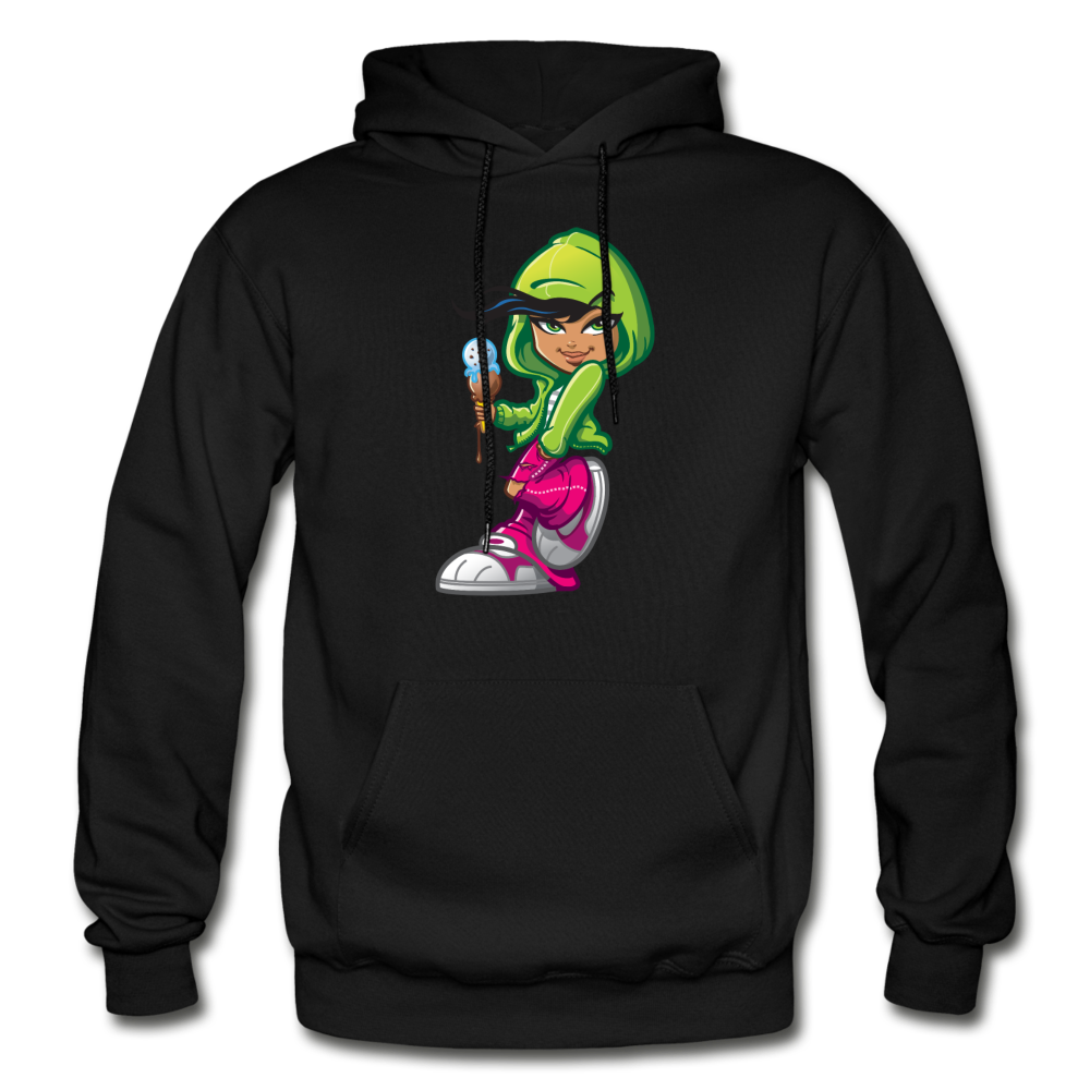 Ice Cream Cone Girl Hoodie - black