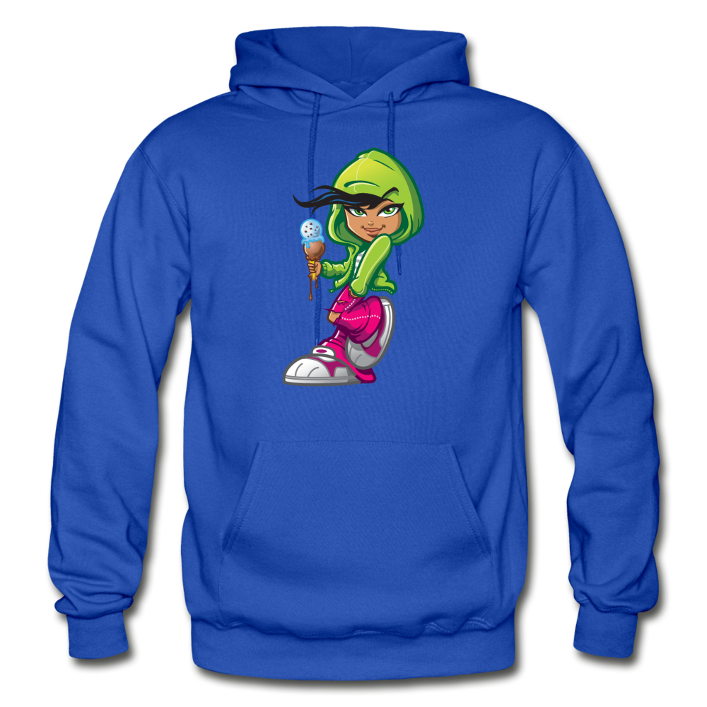 Ice Cream Cone Girl Hoodie - royal blue