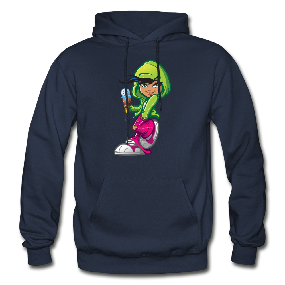 Ice Cream Cone Girl Hoodie - navy