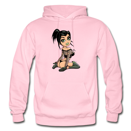 Hot Girl Cartoon Hoodie - light pink