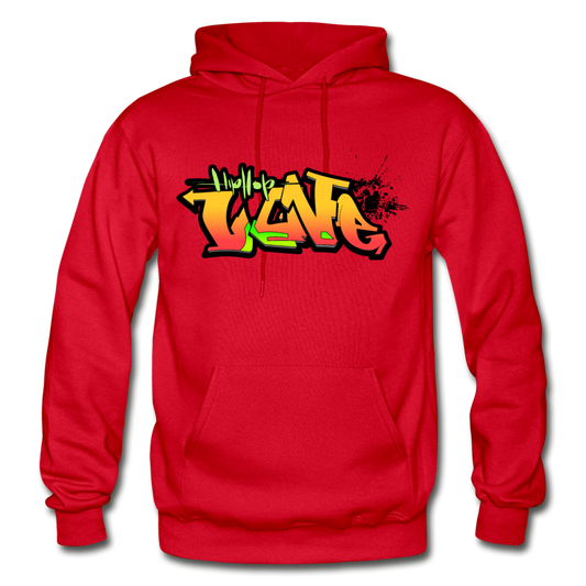 Love Hip Hop Graffiti Hoodie - red