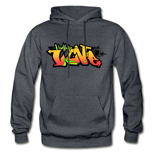 Love Hip Hop Graffiti Hoodie - charcoal gray