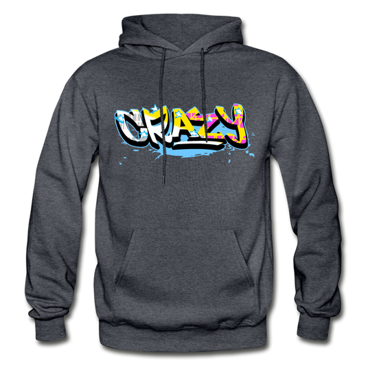 Crazy Graffiti Hoodie - charcoal gray