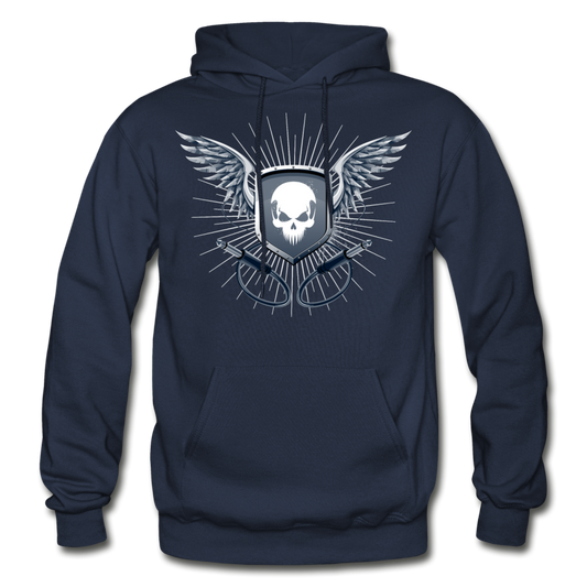 Skull Wings Hoodie - navy