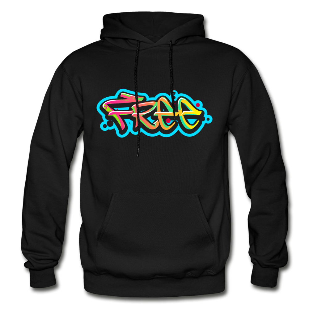Free Graffiti Hoodie - black