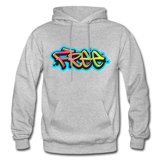 Free Graffiti Hoodie - heather gray