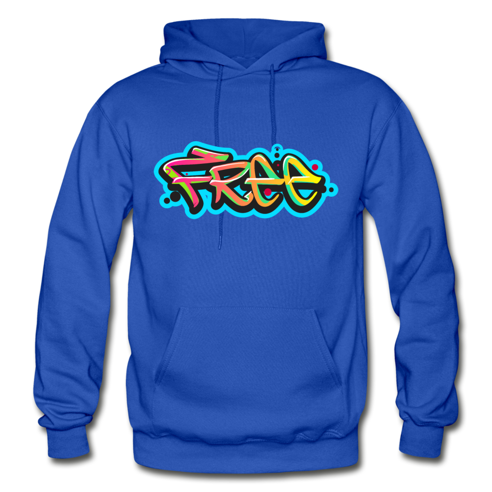 Free Graffiti Hoodie - royal blue