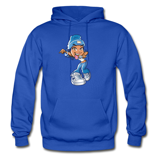 MC Girl Cartoon Hoodie - royal blue
