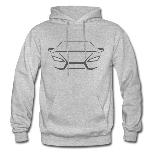 Sports Car Outline Hoodie - heather gray