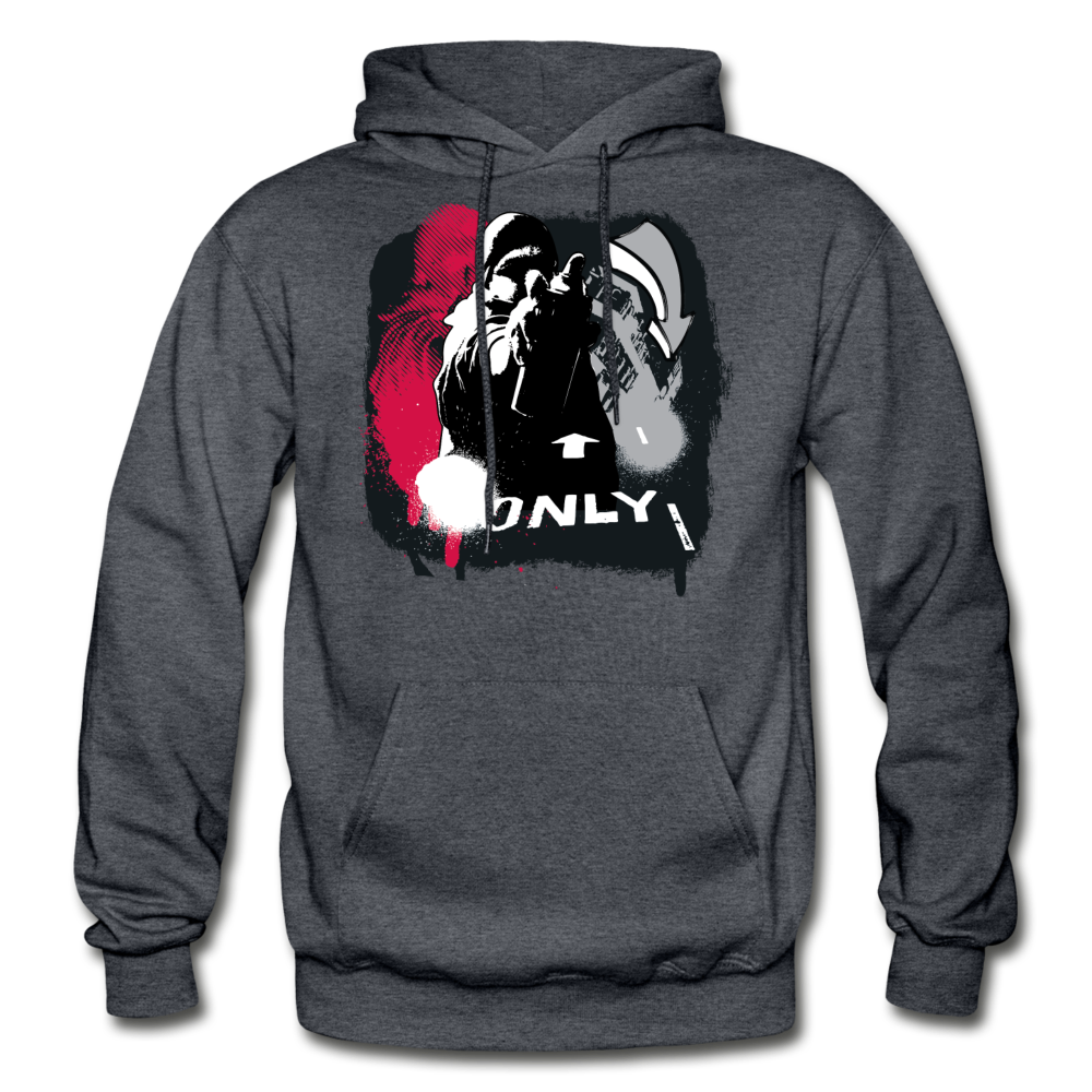 Abstract Graffiti Artist Hoodie - charcoal gray