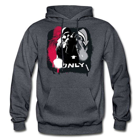Abstract Graffiti Artist Hoodie - charcoal gray