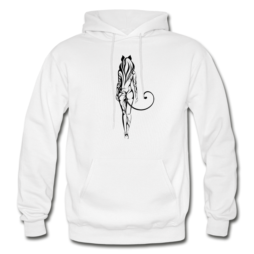 Tribal Maori Cat Woman Hoodie - white