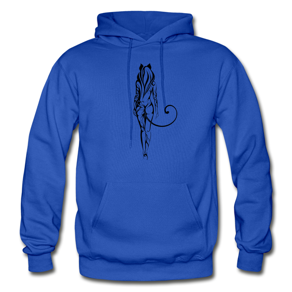 Tribal Maori Cat Woman Hoodie - royal blue