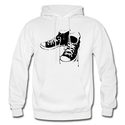 Black & White Chucks Sneakers Hoodie - white