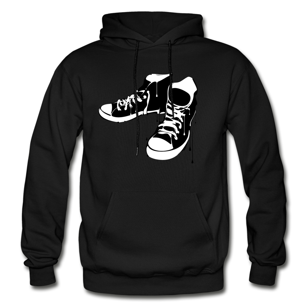 Black & White Chucks Sneakers Hoodie - black
