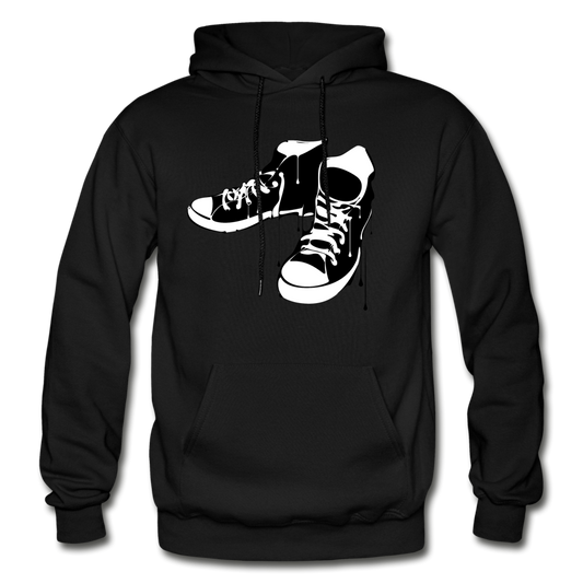 Black & White Chucks Sneakers Hoodie - black