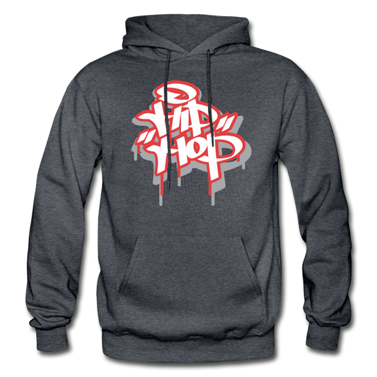 Hip Hop Graffiti Hoodie - charcoal gray
