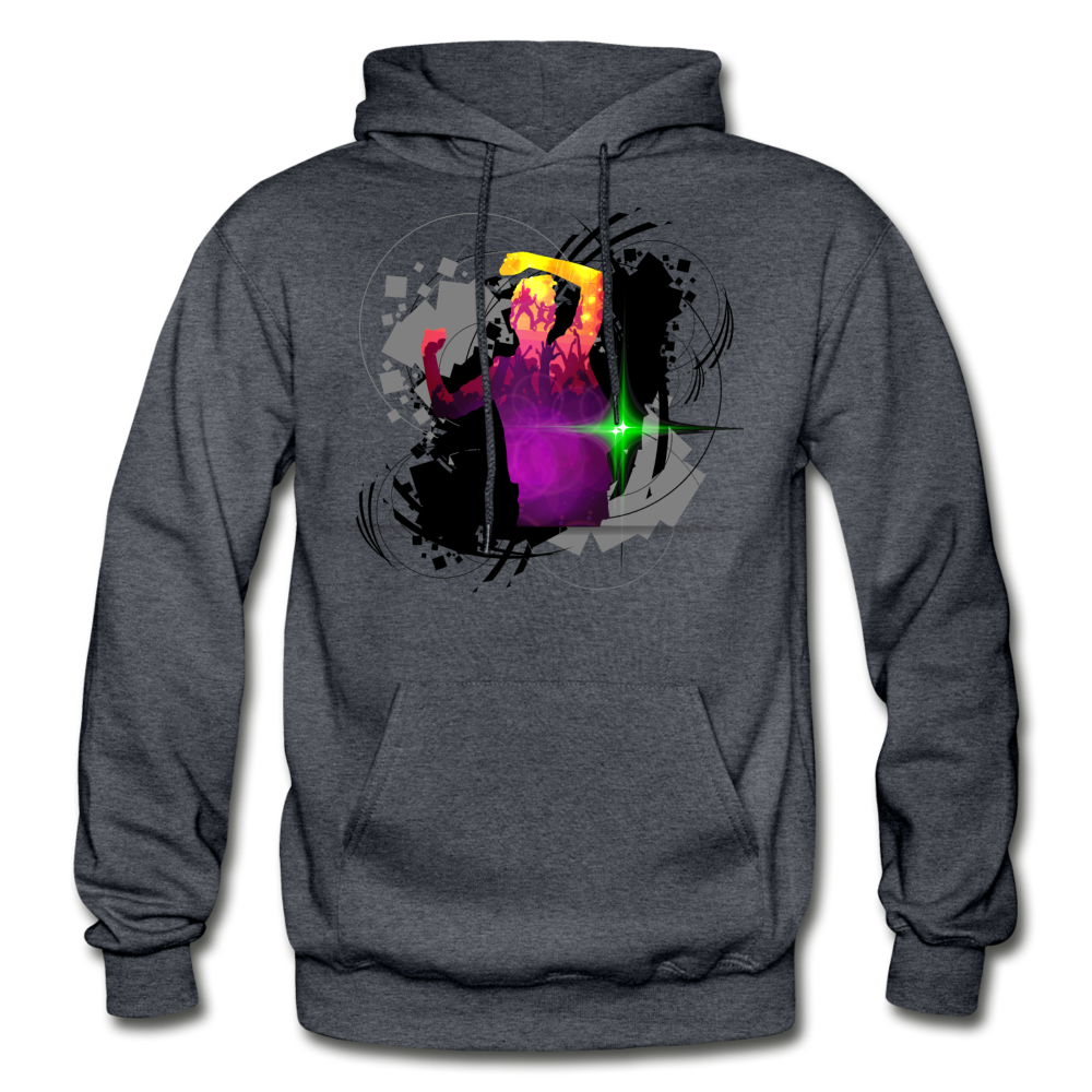 Abstract Dancer Hoodie - charcoal gray